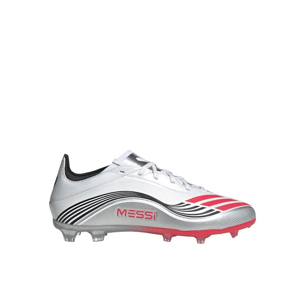 Adidas F50 Messi Elite Firm Ground Soccer Cleats Youth Boys Silver White Sneake