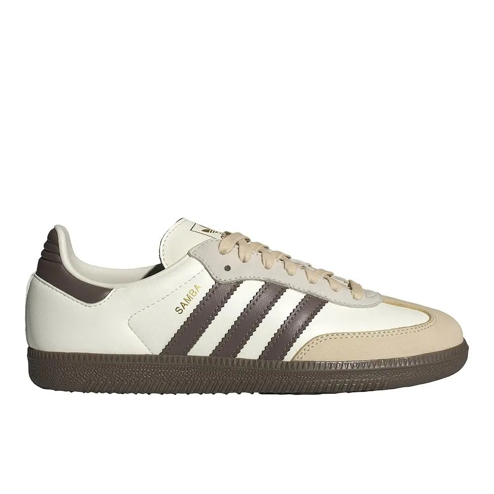 Adidas Samba Og Lace Up Womens Off White Sneakers Casual Shoes JR8842