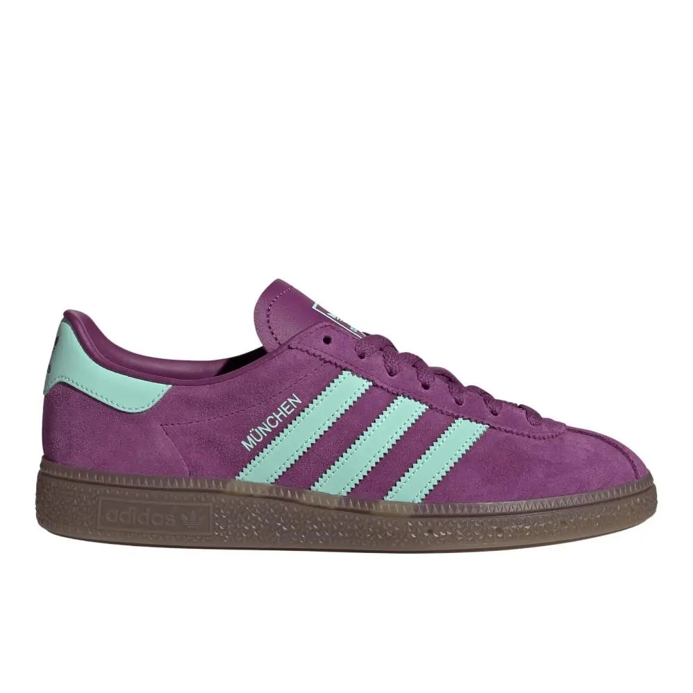 Adidas Muenchen Lace Up Womens Purple Sneakers Casual Shoes JS3995