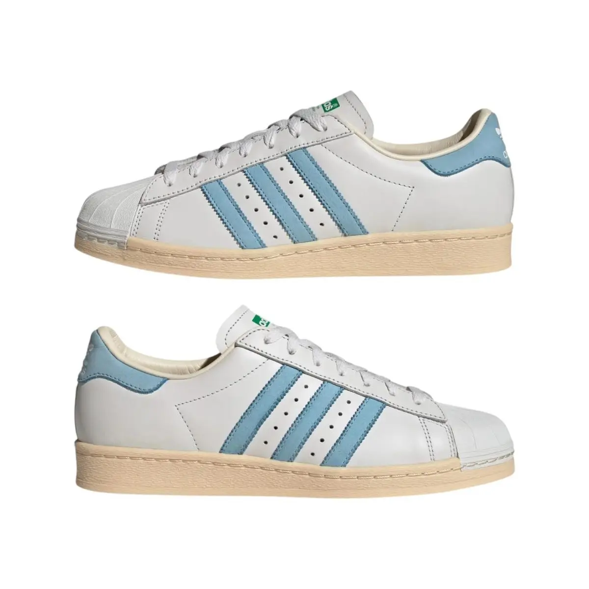 Adidas shoes - Crystal White / Clear Blue / Green 2