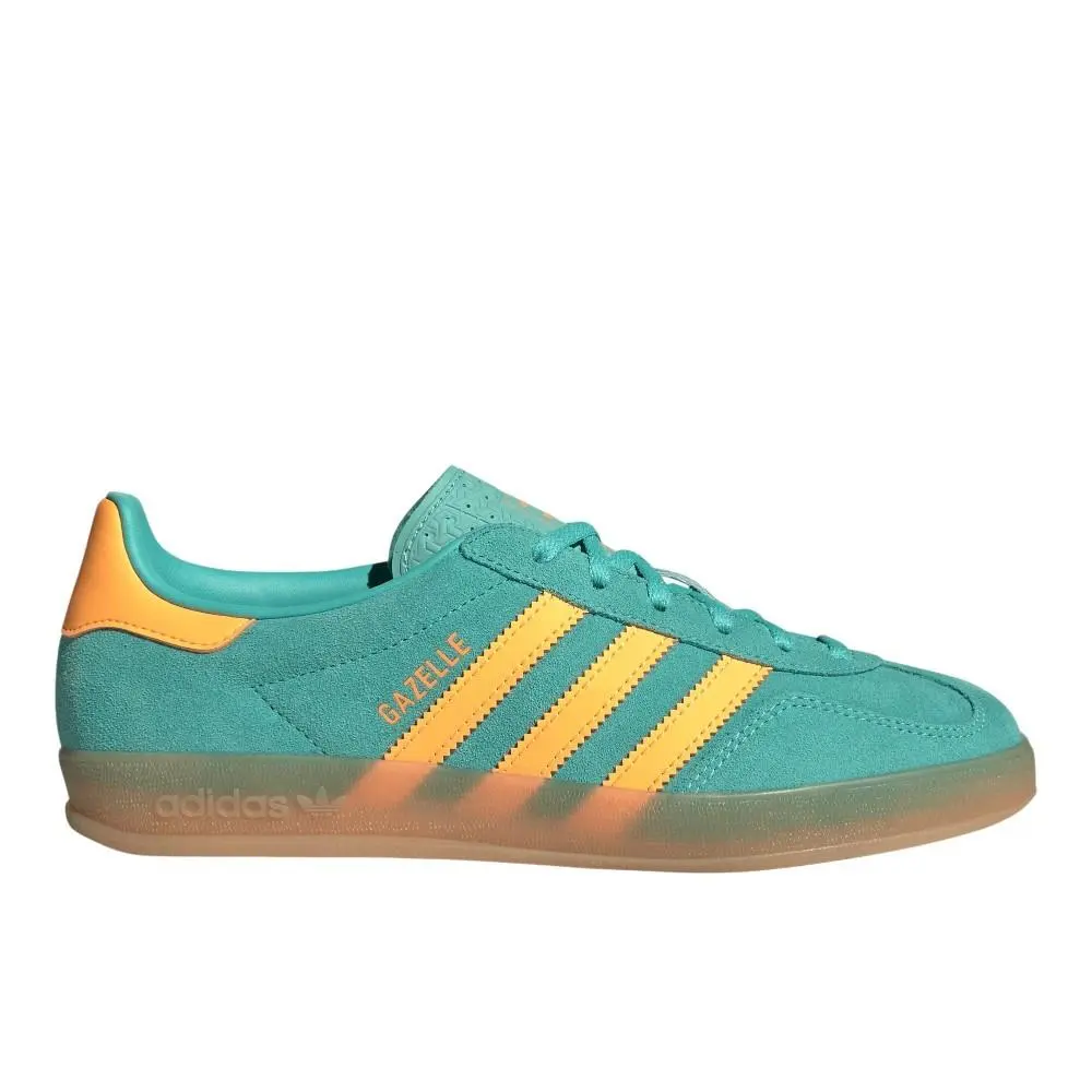 Adidas Gazelle Indoor Lace Up Womens Green Sneakers Casual Shoes JS1414