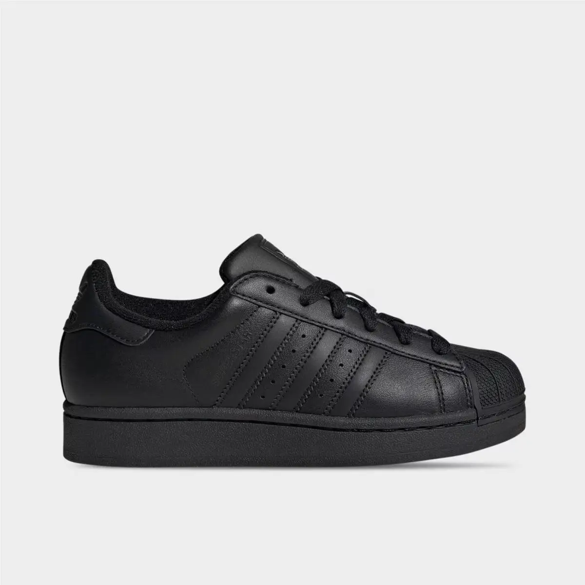 Big Kids Adidas Originals Superstar II Casual Shoes Black/black/black JH9979 001