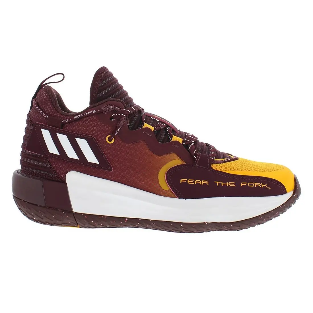 Adidas Sm Dame 7 Extply Unisex Shoes Size 12 Color: Burgundy/yellow