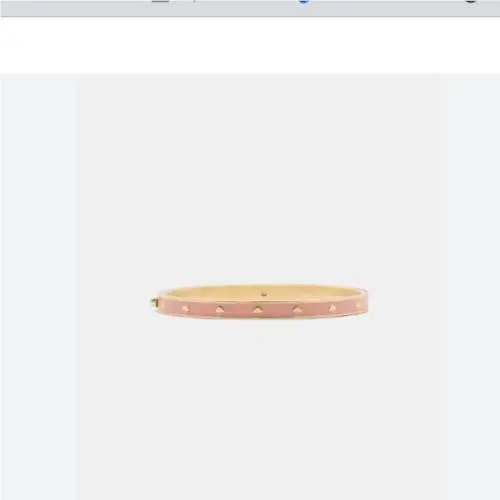 Spot The Spade Melon and Gold Enamel Hinged Bangle Bracelet by Kate Spade