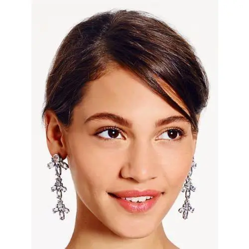 Ice Queen Chandelier Earrings Dramatic Crystal Drops Silver by Kate Spade