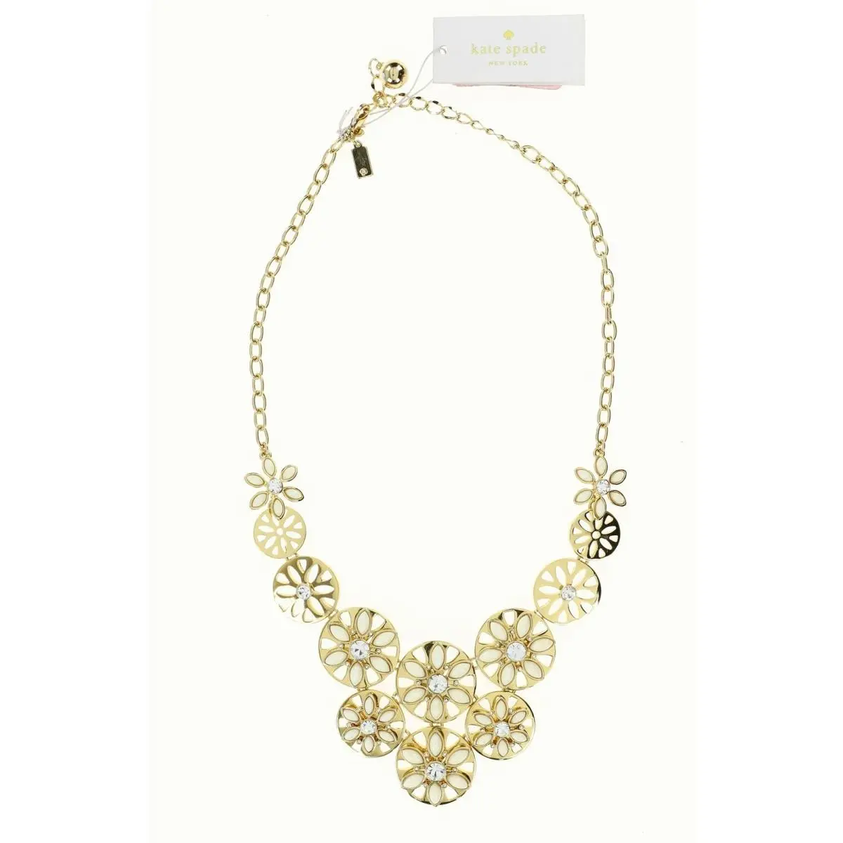 Gold Plated Floral Bib Necklace by Kate Spade