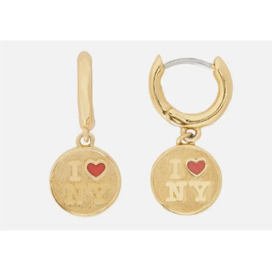 New York I Love NY Huggie Earrings by Kate Spade