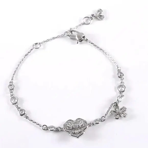 Fleurette Line Bracelet in Silver by Kate Spade