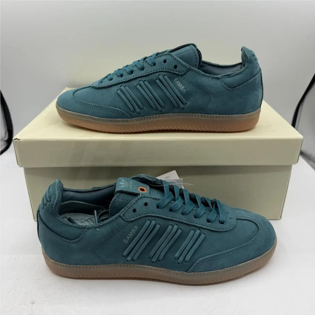 Adidas Samba Shoes Womens Size 5.5 Green Vapour Leather Casual Sneakers BY2832