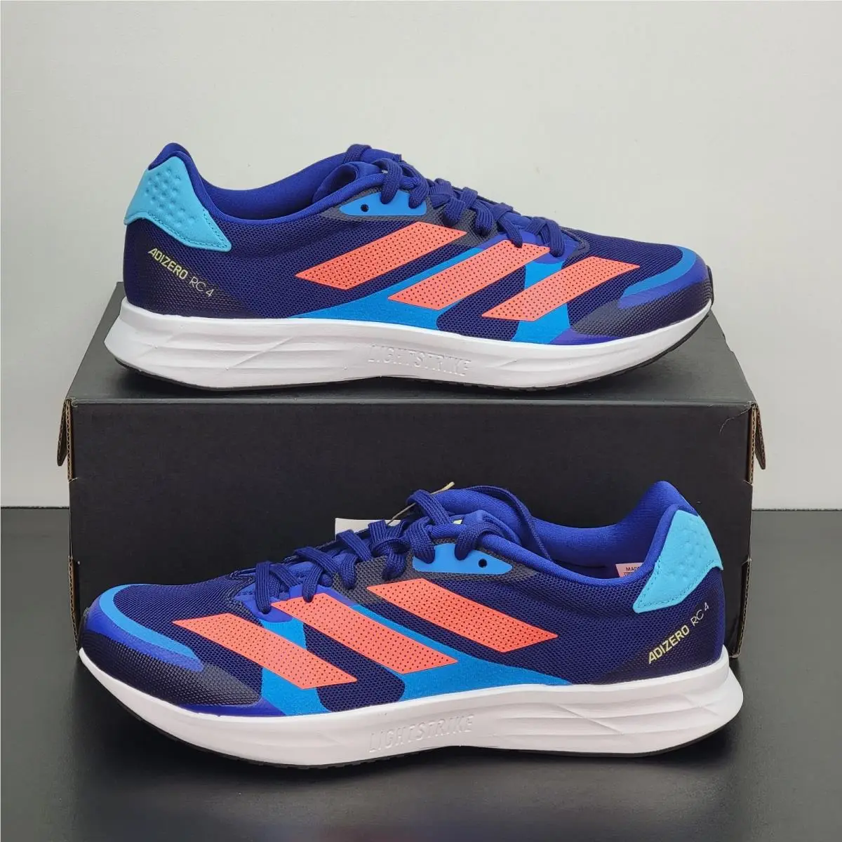 Adidas Adizero RC 4 Men`s Size 9.5 Athletic Shoes Blue Running Footwear Sneakers