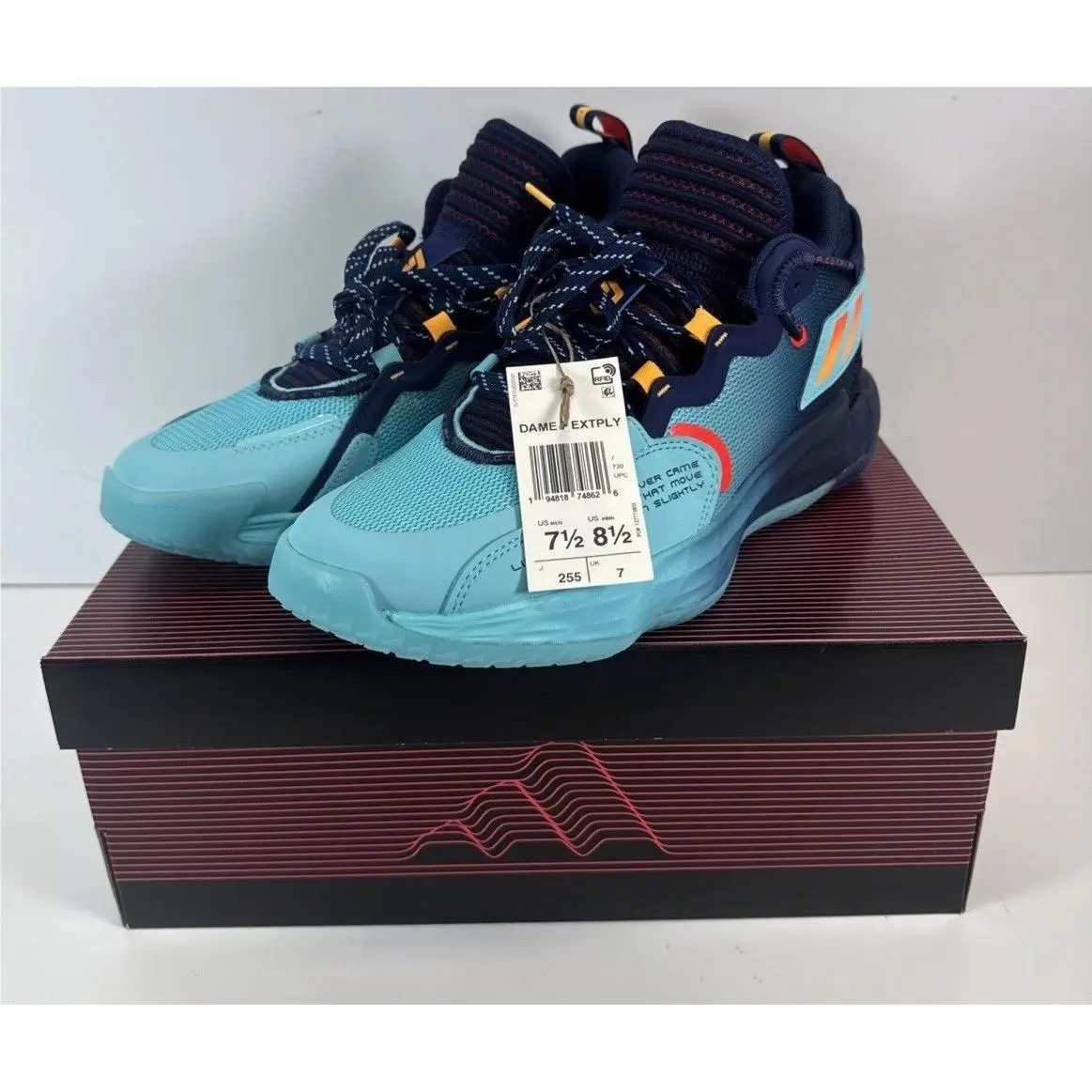 Adidas Dame 7 Extply Dame Time H68606 Basketball Shoes Mens 7.5 Box