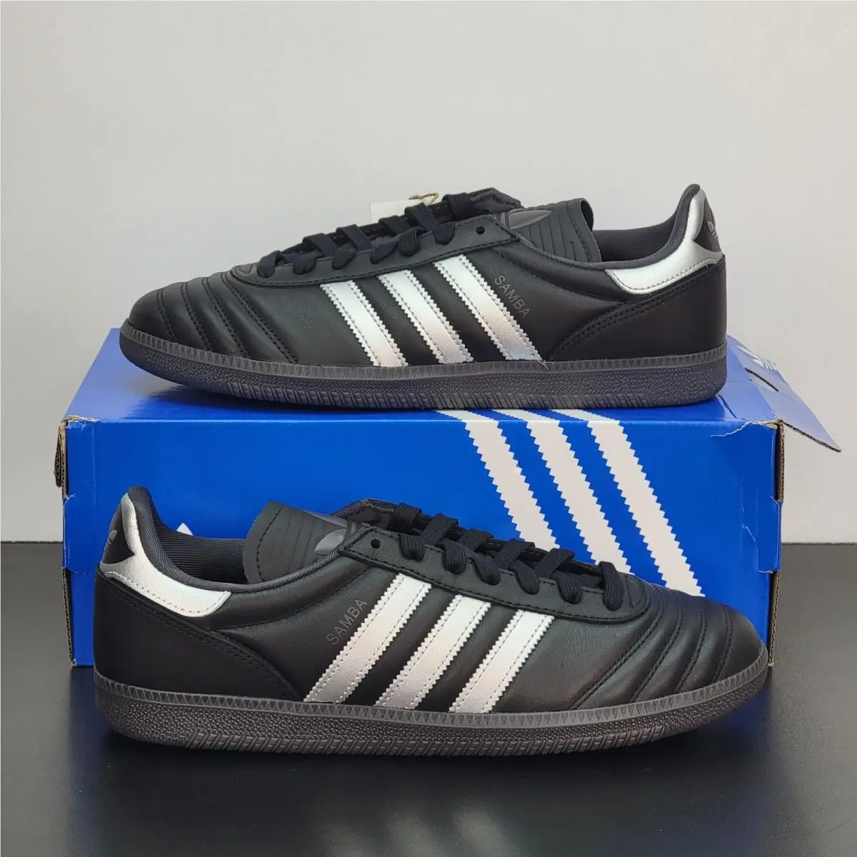 Adidas Samba JP Men`s Size 10 Athletic Shoes Black Silver Footwear Sneakers