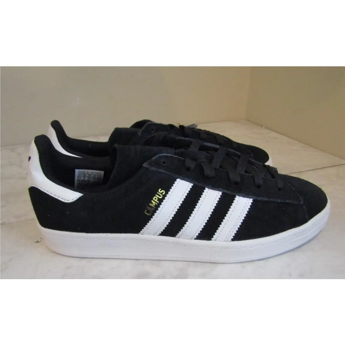 Adidas Campus Adv Skateboard B22716 Blk Shoes Men`s 6.5 Women`s 7.5 Sneakers