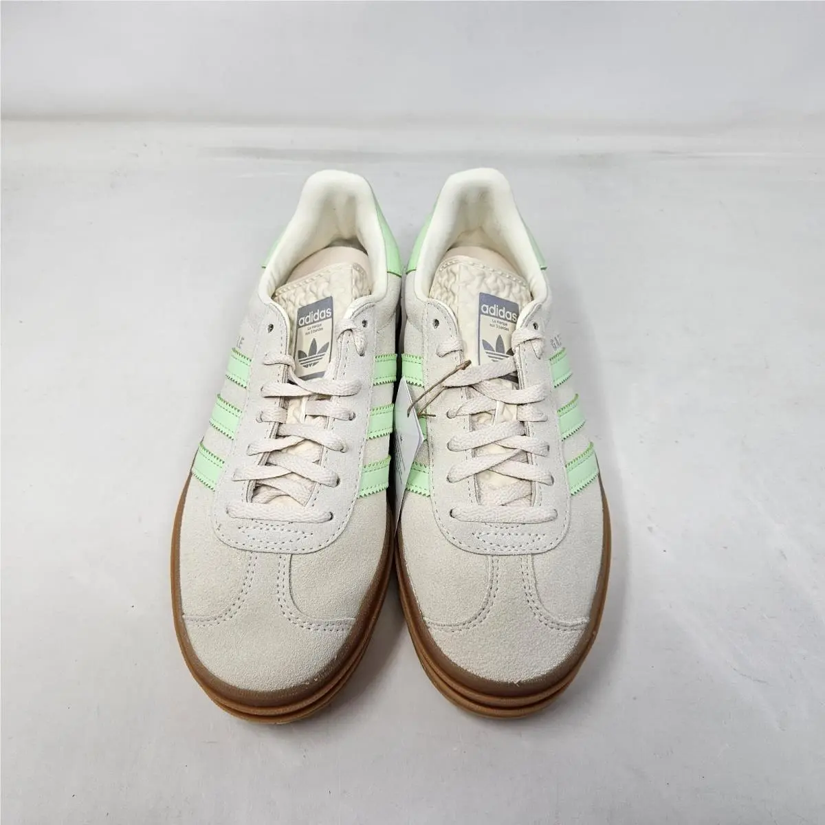 Adidas shoes - adidas Gazelle Bold J - Gazelle Bold - JQ7410 - Wonder White - Spark Green 2