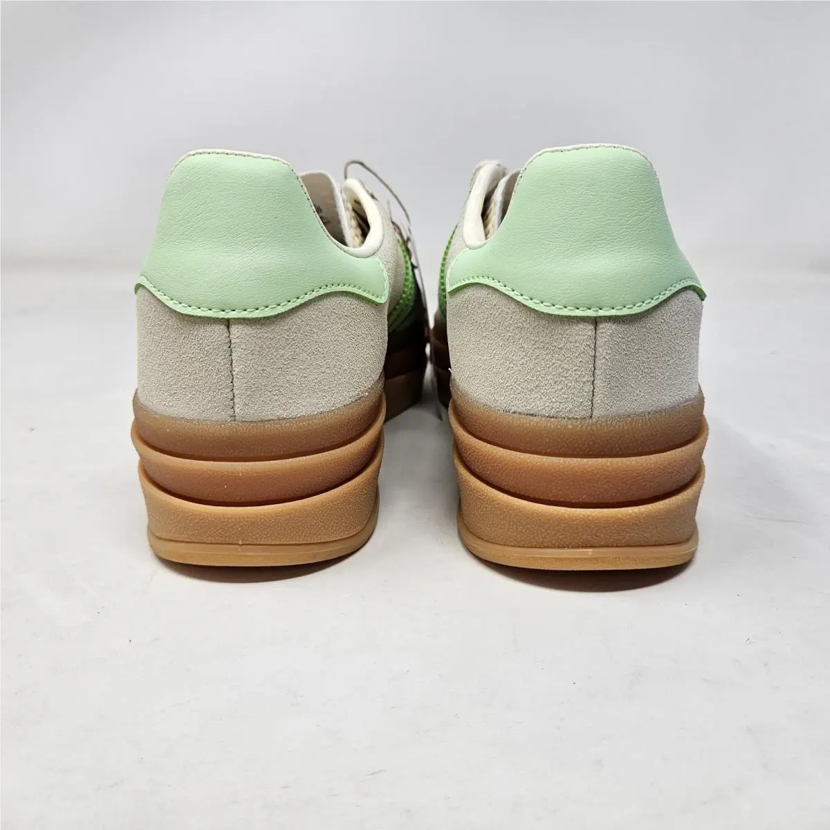 Adidas shoes - adidas Gazelle Bold J - Gazelle Bold - JQ7410 - Wonder White - Spark Green 3