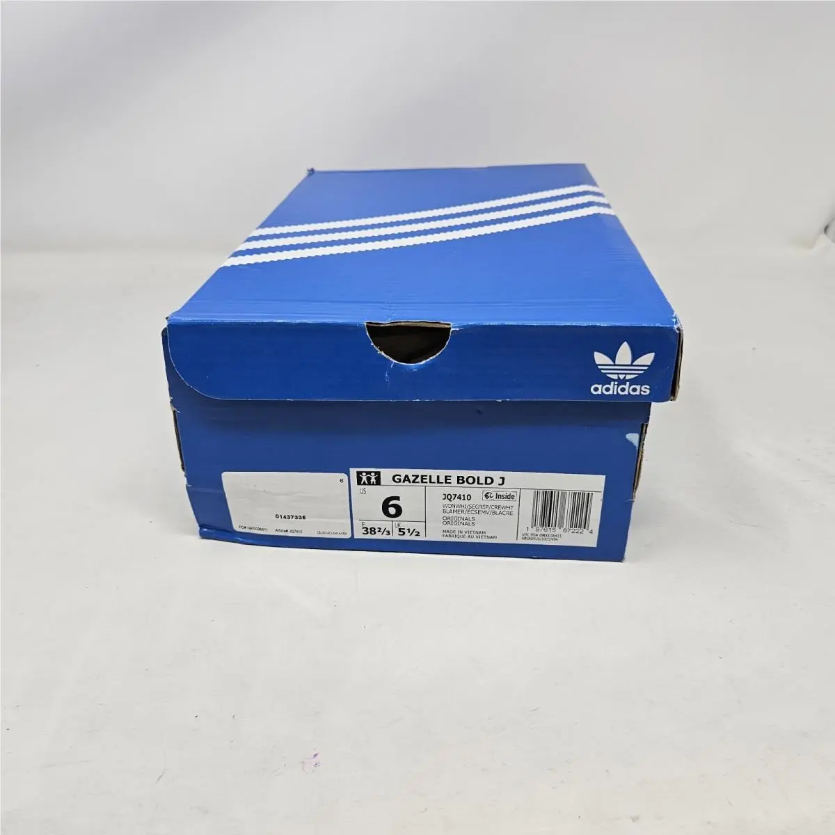 Adidas shoes - adidas Gazelle Bold J - Gazelle Bold - JQ7410 - Wonder White - Spark Green 5