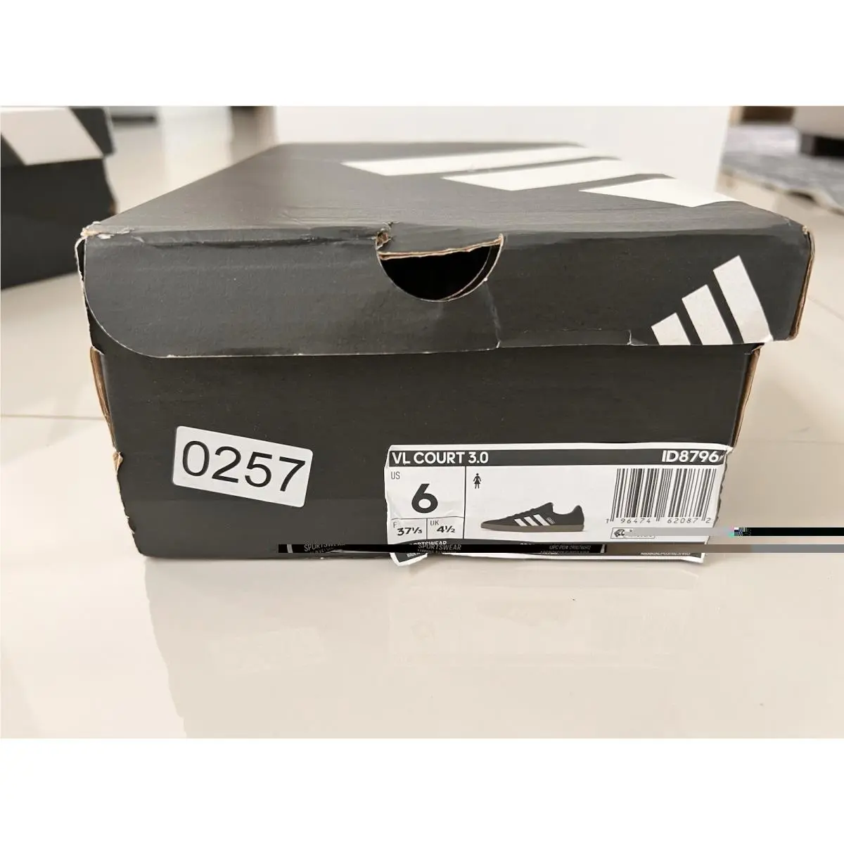 Adidas shoes - adidas Vl Court - Court - ID8796 - Black, Manufacturer: Core Black/Cloud White/Gum 8