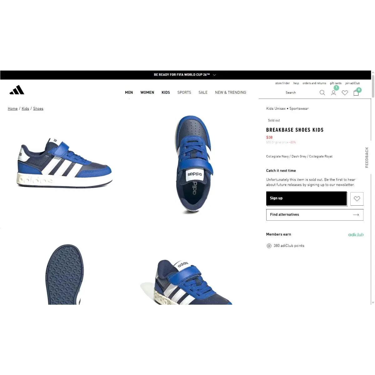 Adidas shoes - adidas Breakbase C - Breakbase - JQ3691 - Collegiate Navy / Dash Grey / Collegiate Royal (UPC: 197620831760) 8