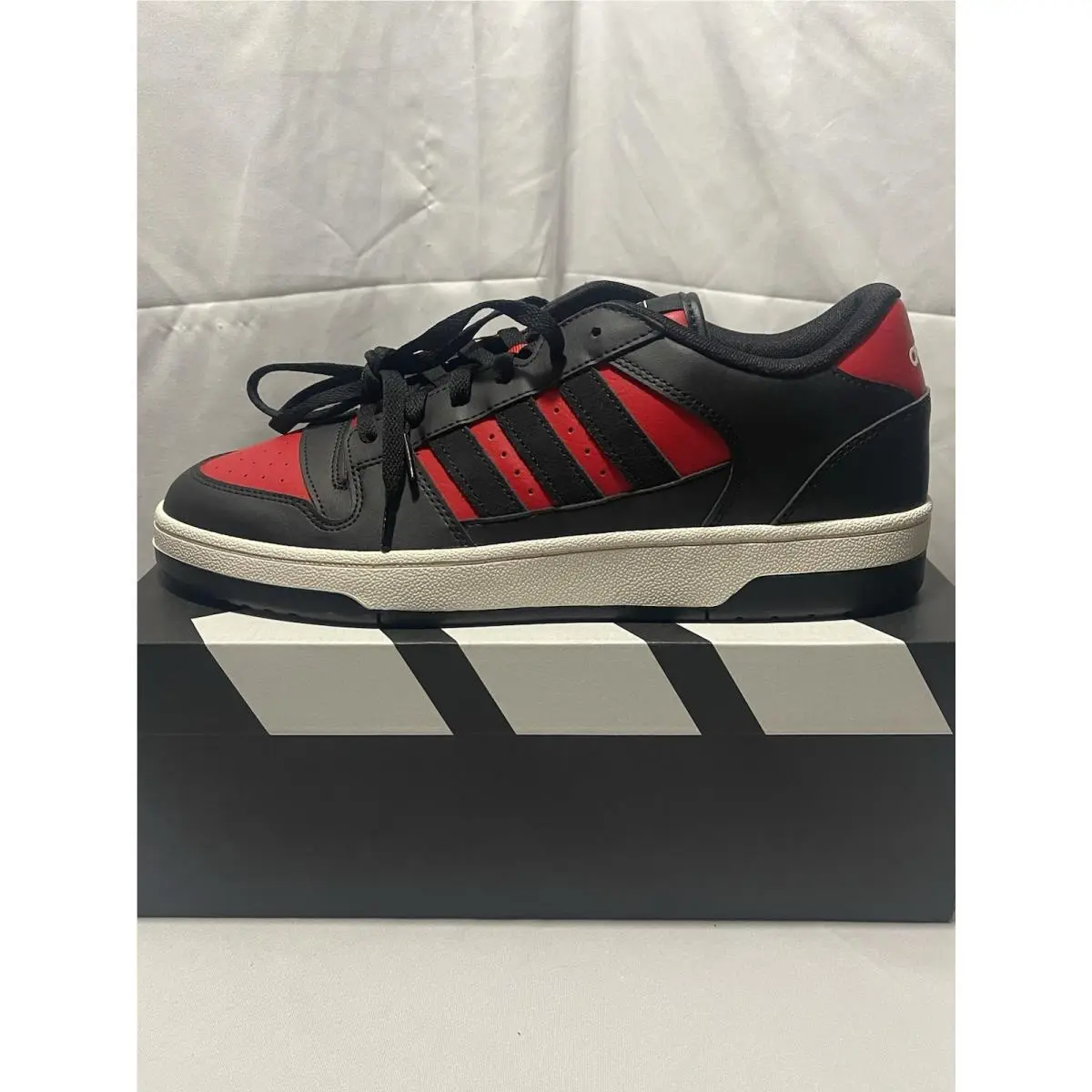 Adidas Break Start Black Red Basketball Shoes Men`s 11.5 JR1440