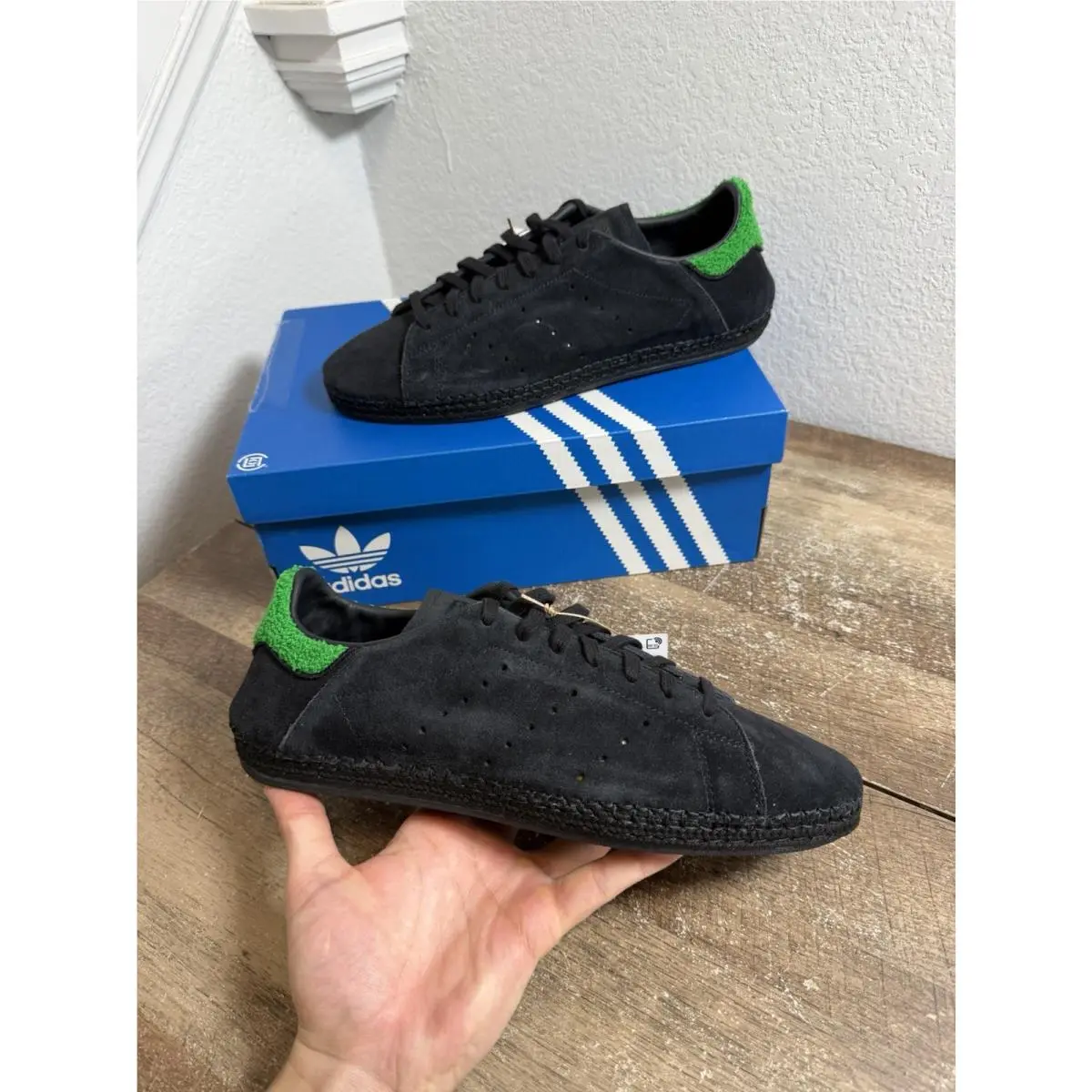 Adidas Sample Men`s Clot Stan Smith by Edison Chen `black Green` Size 11 JQ9227