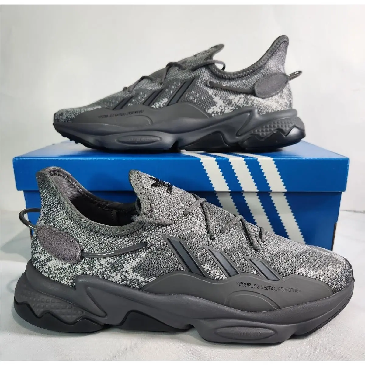 Adidas Originals Ozweego Knit Grey Trainers Shoes Men`s Size 11 GZ1451