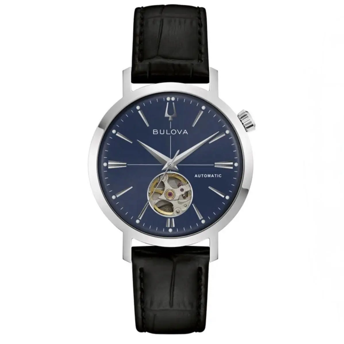 Aerojet Open Heart Automatic Blue Dial 38mm Classic Men`s Watch 96A342 by Bulova