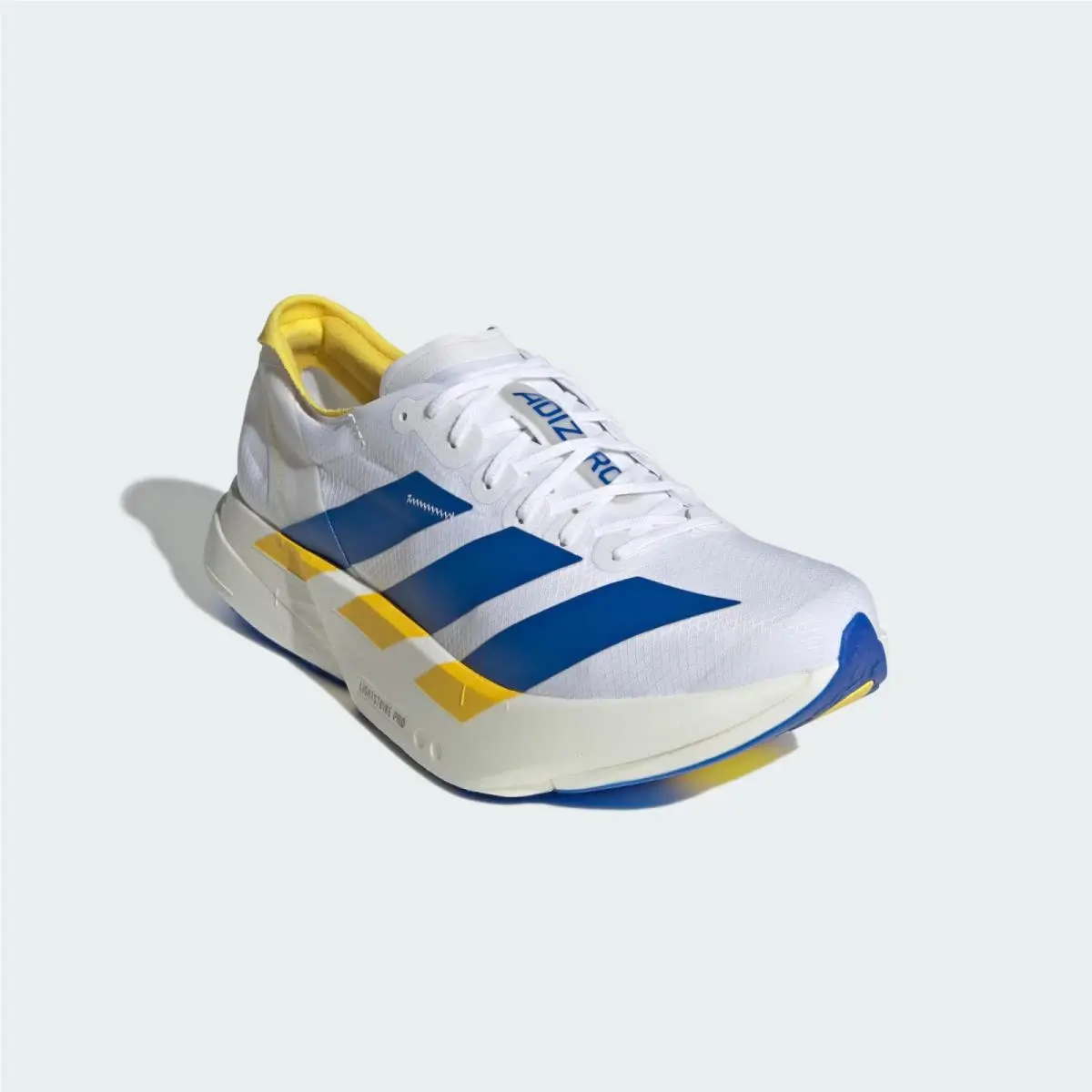 Mens Adidas Adizero Adios Pro 4 Racing Shoes White / Blue / Yellow Sz 8.5 KI9388
