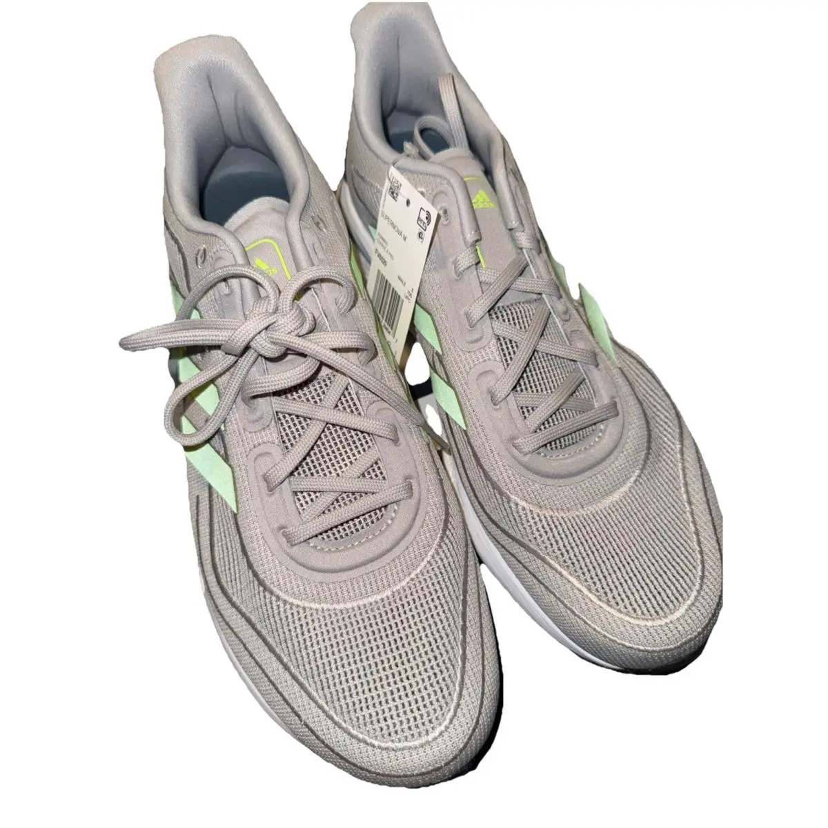 Adidas Mens Size 8.5 Supernova Trail Shoes Sneakers Running Athletic Grey/green