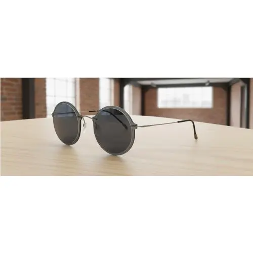 Silhouette Sunglasses Ultra Light Round Silver Grey 9908 6052