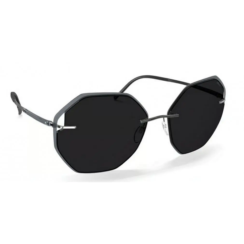 Sant Marti Rimless 8187 Sunglasses 6500 Graphite / Silver by Silhouette