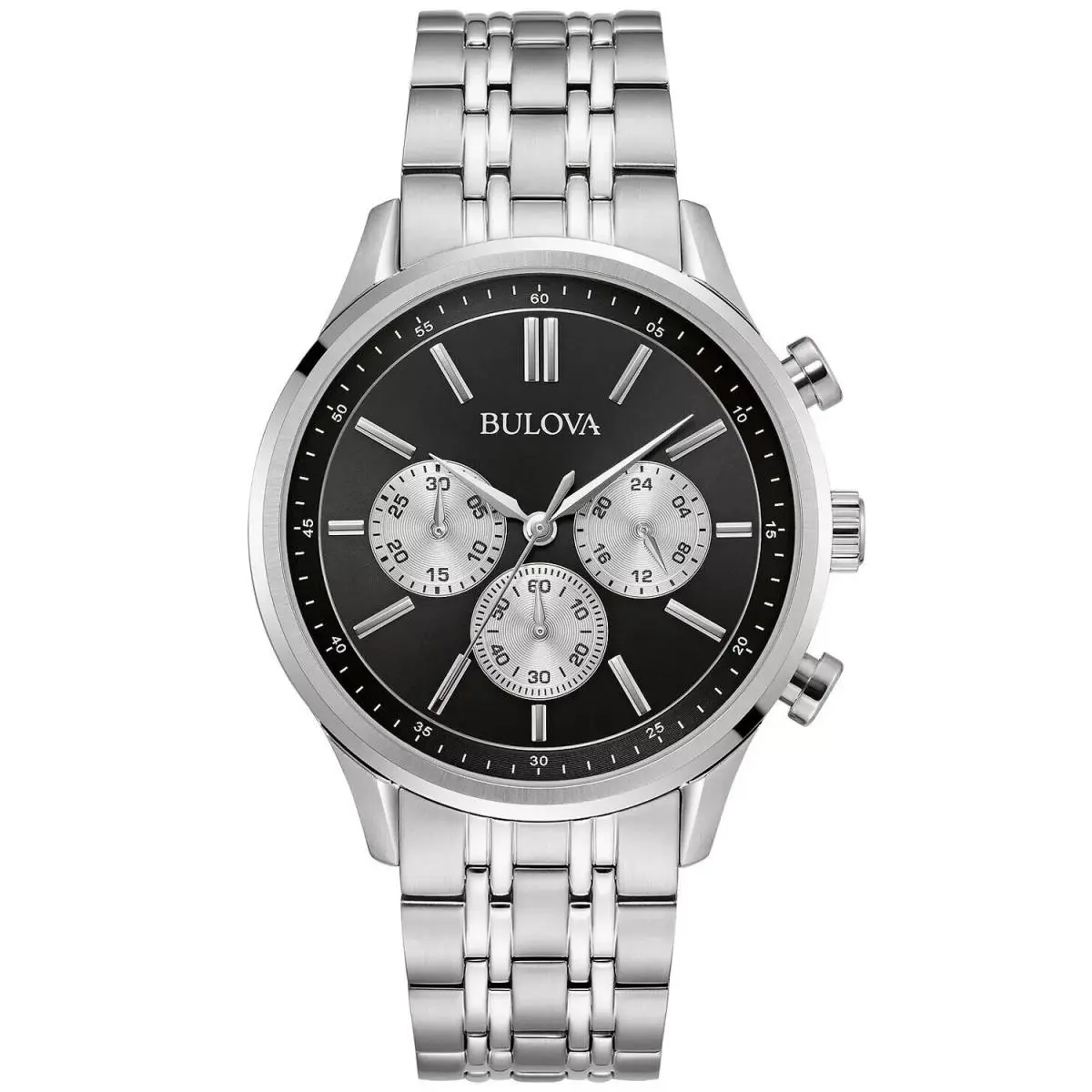 Bulova Men`s Classic Black Dial Watch - 96A295
