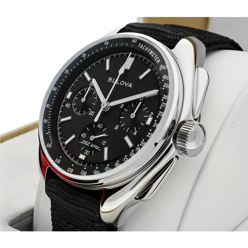 Lunar Pilot Archive Series Sapphire Crystal Chronograph Watch 96A225 by Bulova