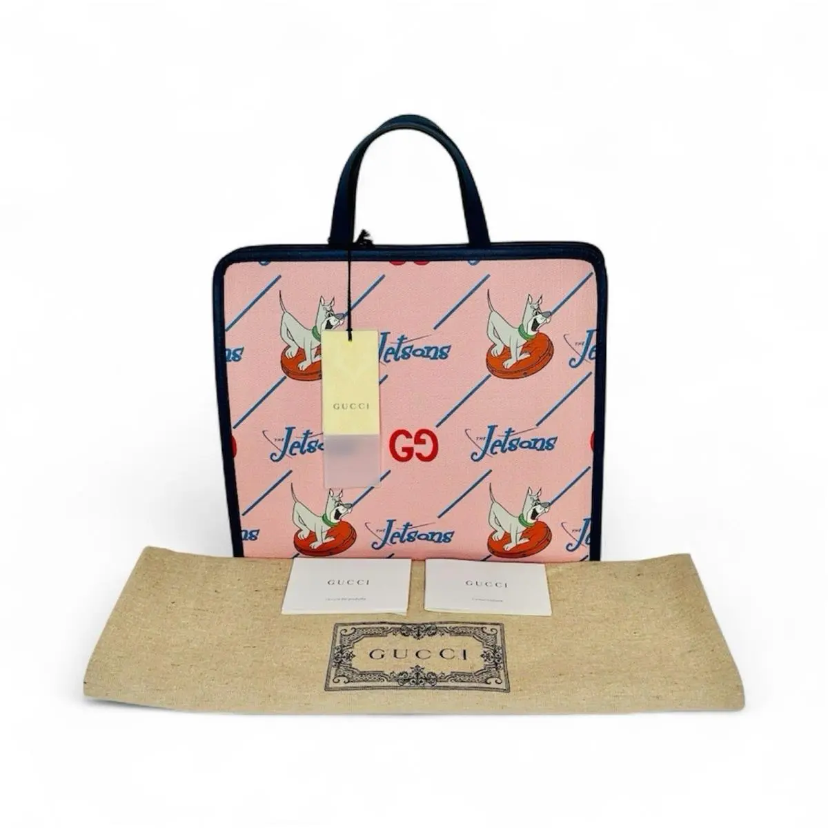 Gucci x The Jetsons GG Supreme Pink Canvas Tote Bag Warner Bros 299