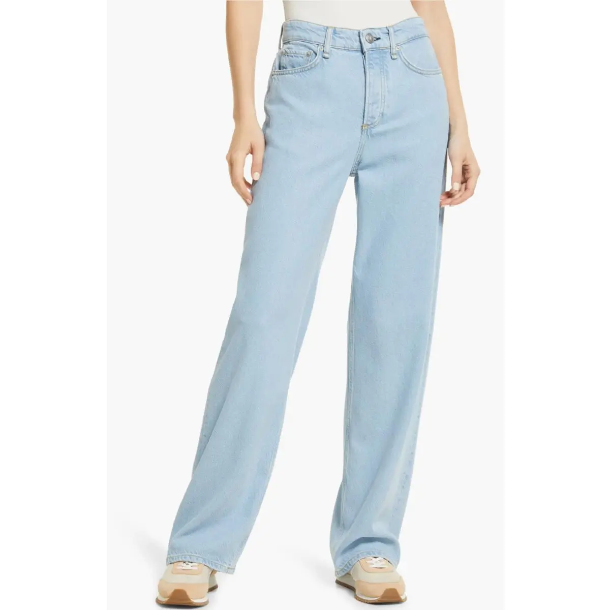 Rag Bone Logan Featherweight High Rise Wide Leg Jeans L88415 Woman`s Size 29 by Rag & Bone