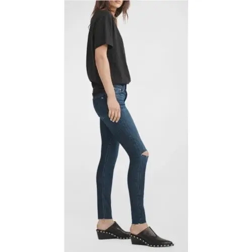195 Rag Bone Cate Mid Rise Skinny In Bloomfield Size:25 by Rag & Bone
