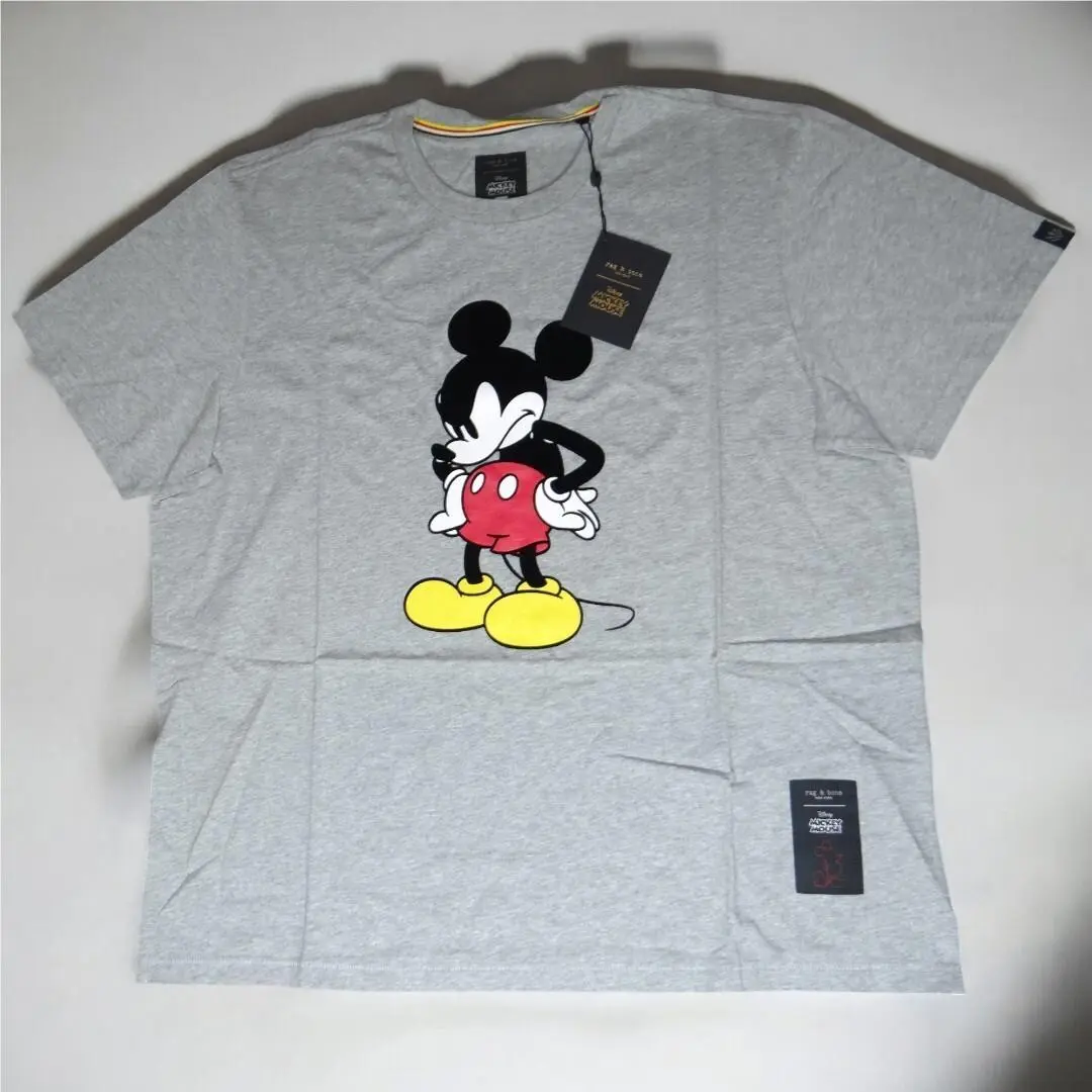 Rag Bone Determined Mickey SS Heather Grey Tee T-shirt Xxl Rare Vhtf by Rag & Bone