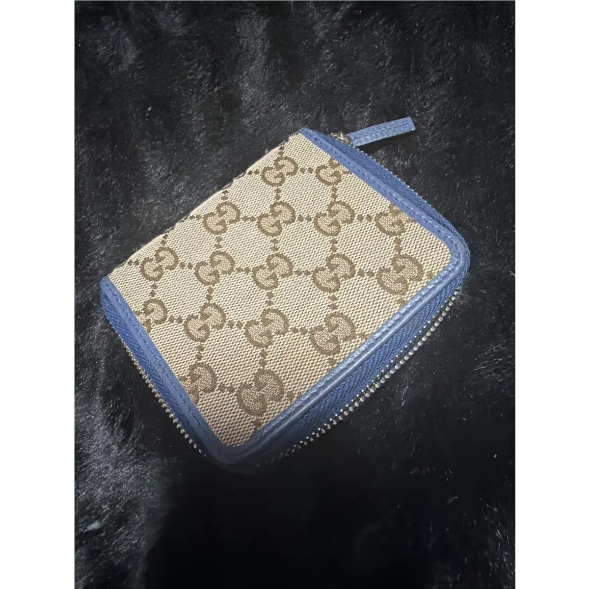 Gucci Blue GG Canvas French Zip Around Wallet - Wgaca