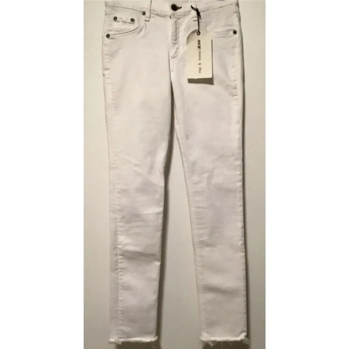 Rag Bone Jeans Women`s White Cotton Stretch Pants Size 27 by Rag & Bone