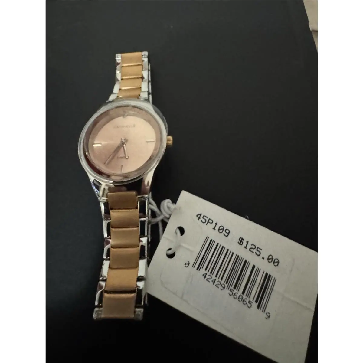Caravelle Designed By Bulova Women`s Two-tone Diamond Dial Watch 45P109 30mm