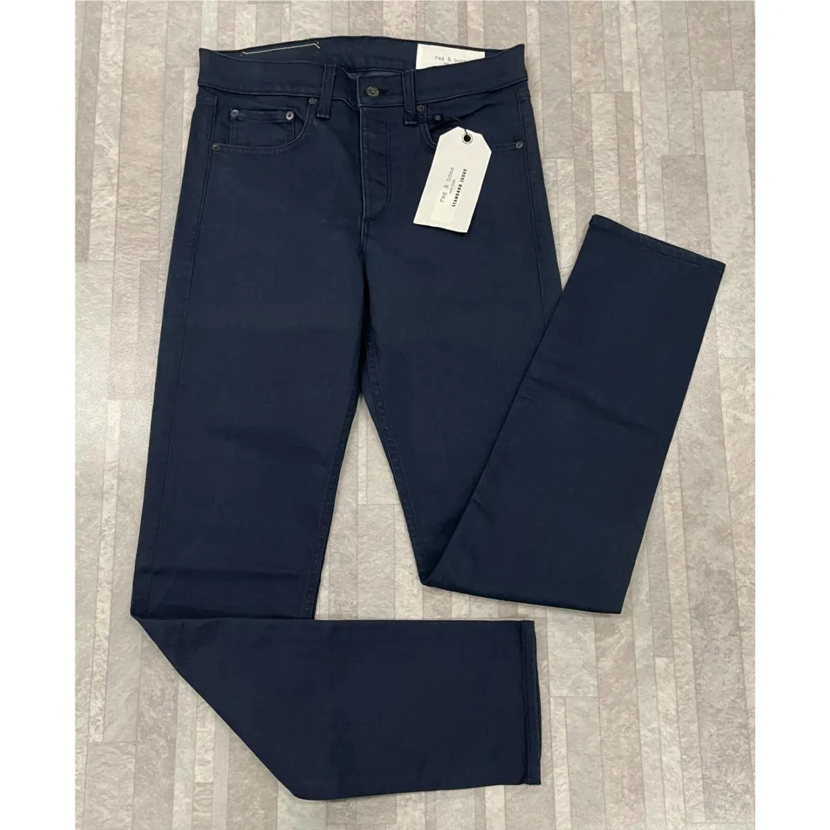 225 Rag Bone Fit 2 Slim Denim Jeans In Coated Navy Size: 30