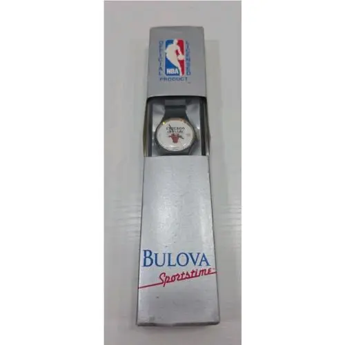 Bulova Sportstime Watch Nba Chicago Bulls Jordan Era Vintage Battery