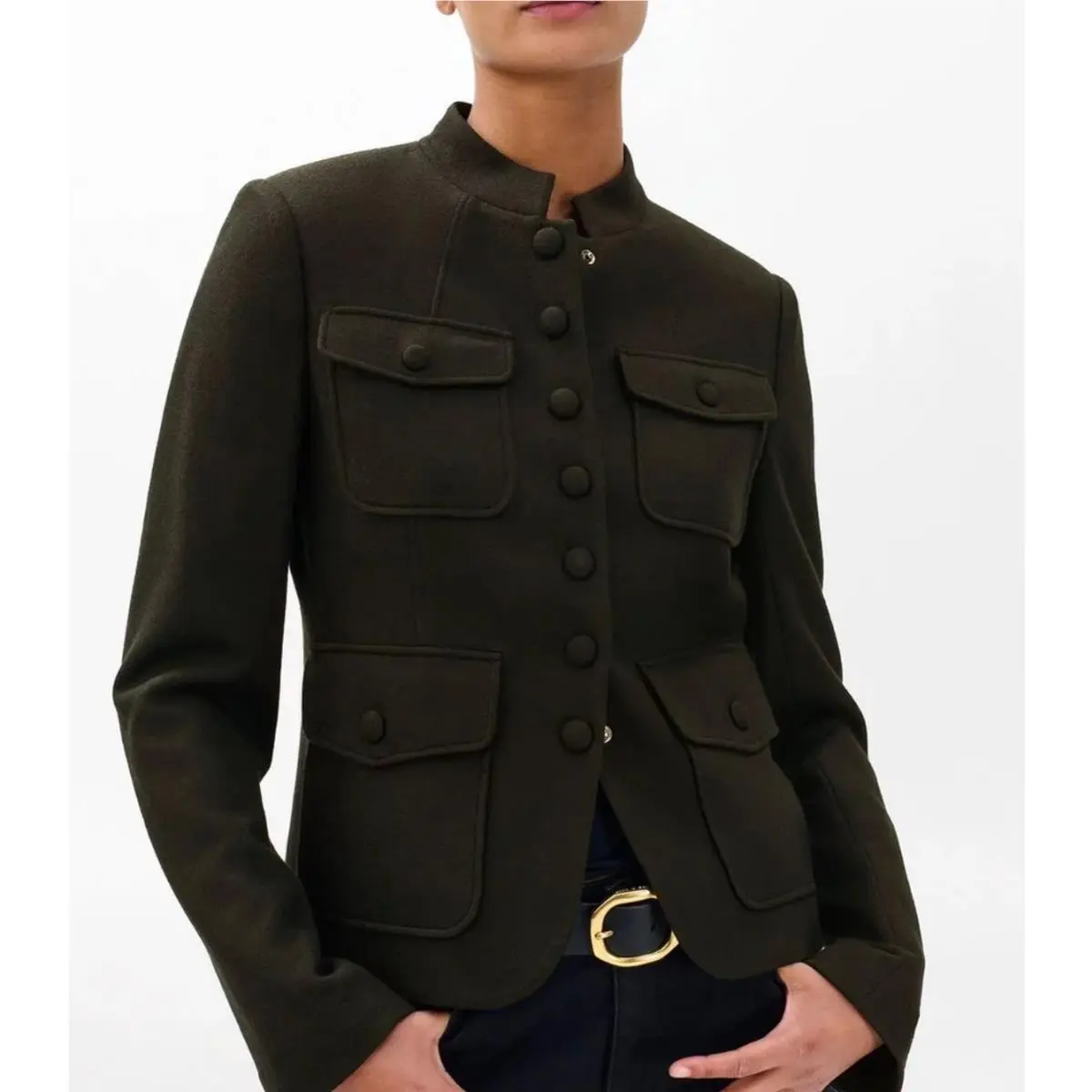 Rag Bone Mercer Japanese Wool Blazer Jacket Army Size 0 by Rag & Bone