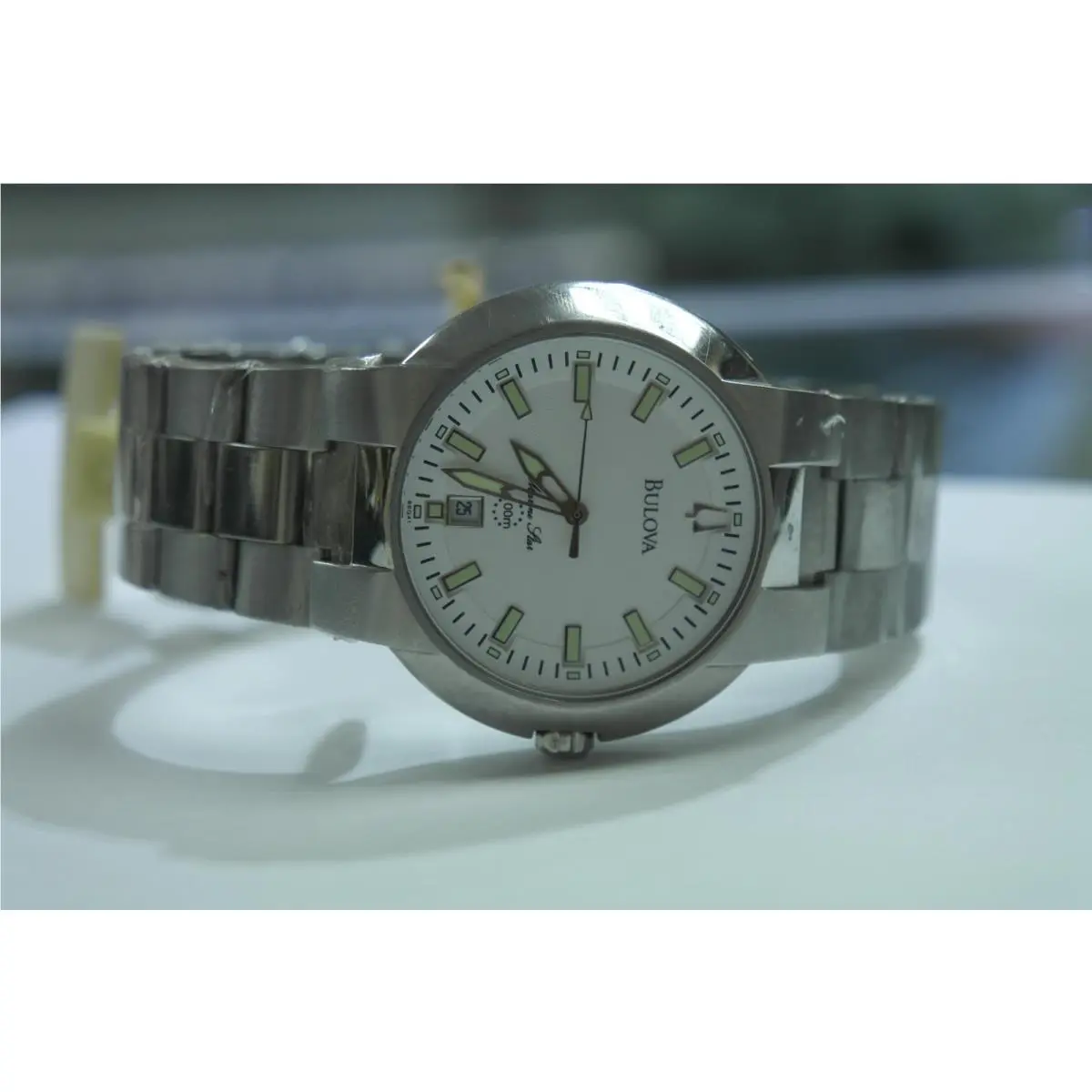Bulova Marine Star Silvertone Men`s Watch 98B142