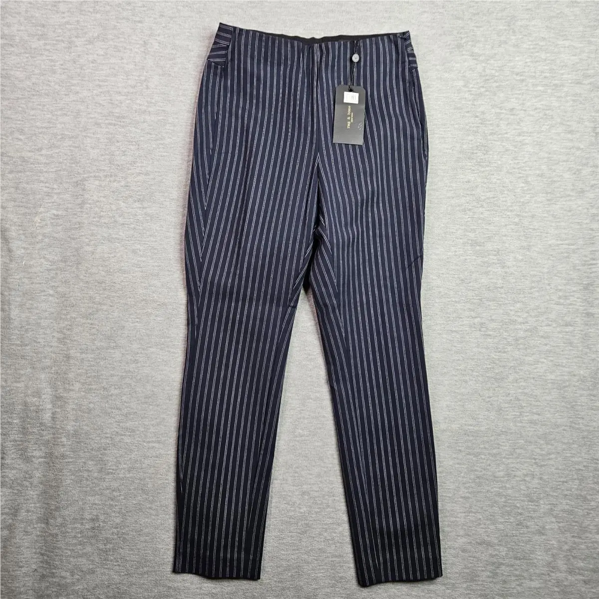 Rag Bone Womens Size 6 Navy White Pinstripe Ankle Pants by Rag & Bone