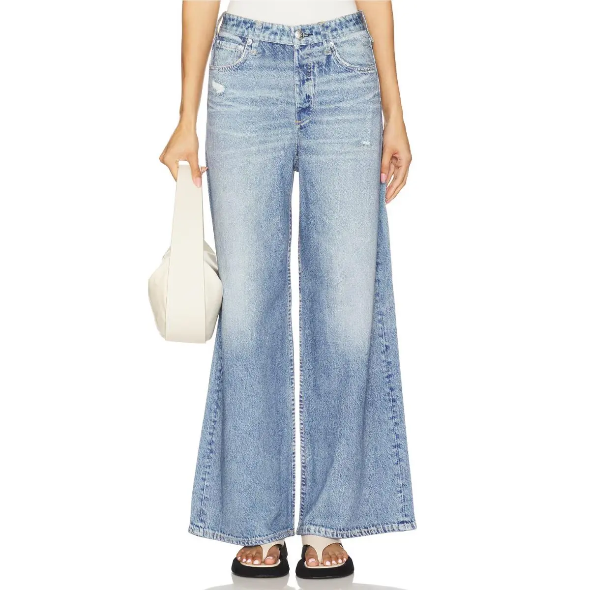 Rag Bone Miramar Sofie Ankle in Minetta Wide Leg Jean Sweat Pants 31 by Rag & Bone