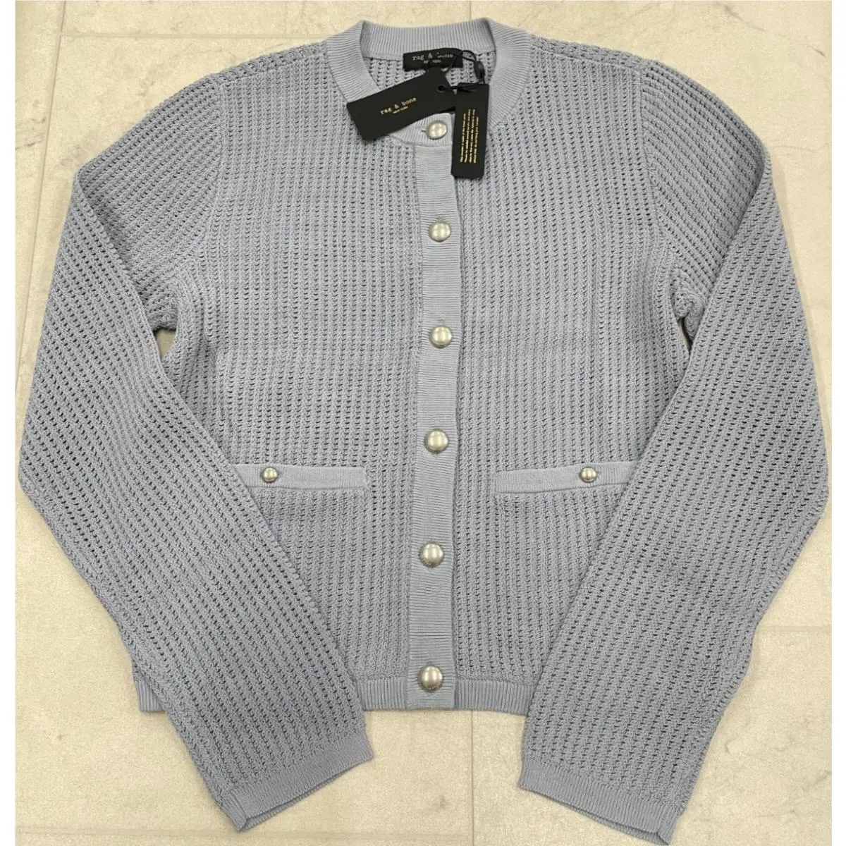 Rag Bone Viola Women`s Cardigan In Light Blue Size: Xx-small