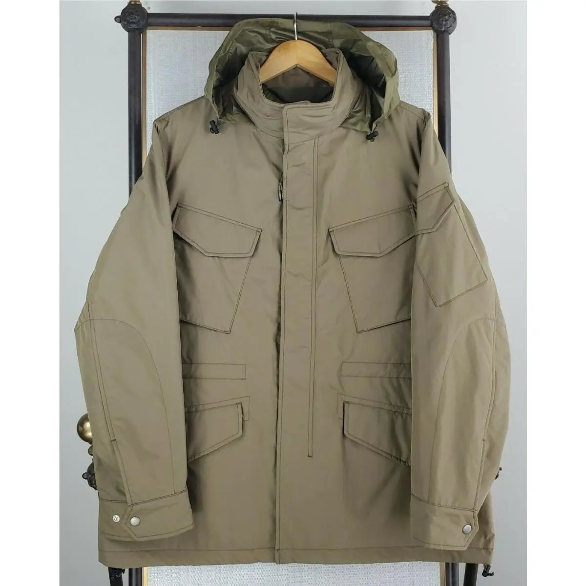 Rag Bone Size XL Mens Hooded Field Jacket Insulated M-65 Green Full Zip