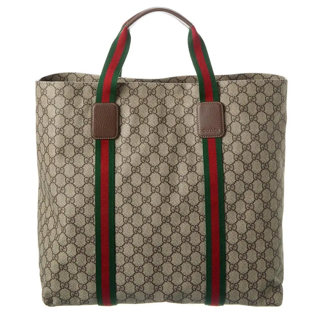 Tender Medium Gg Supreme Canvas Tote Men`s Brown Os by Gucci