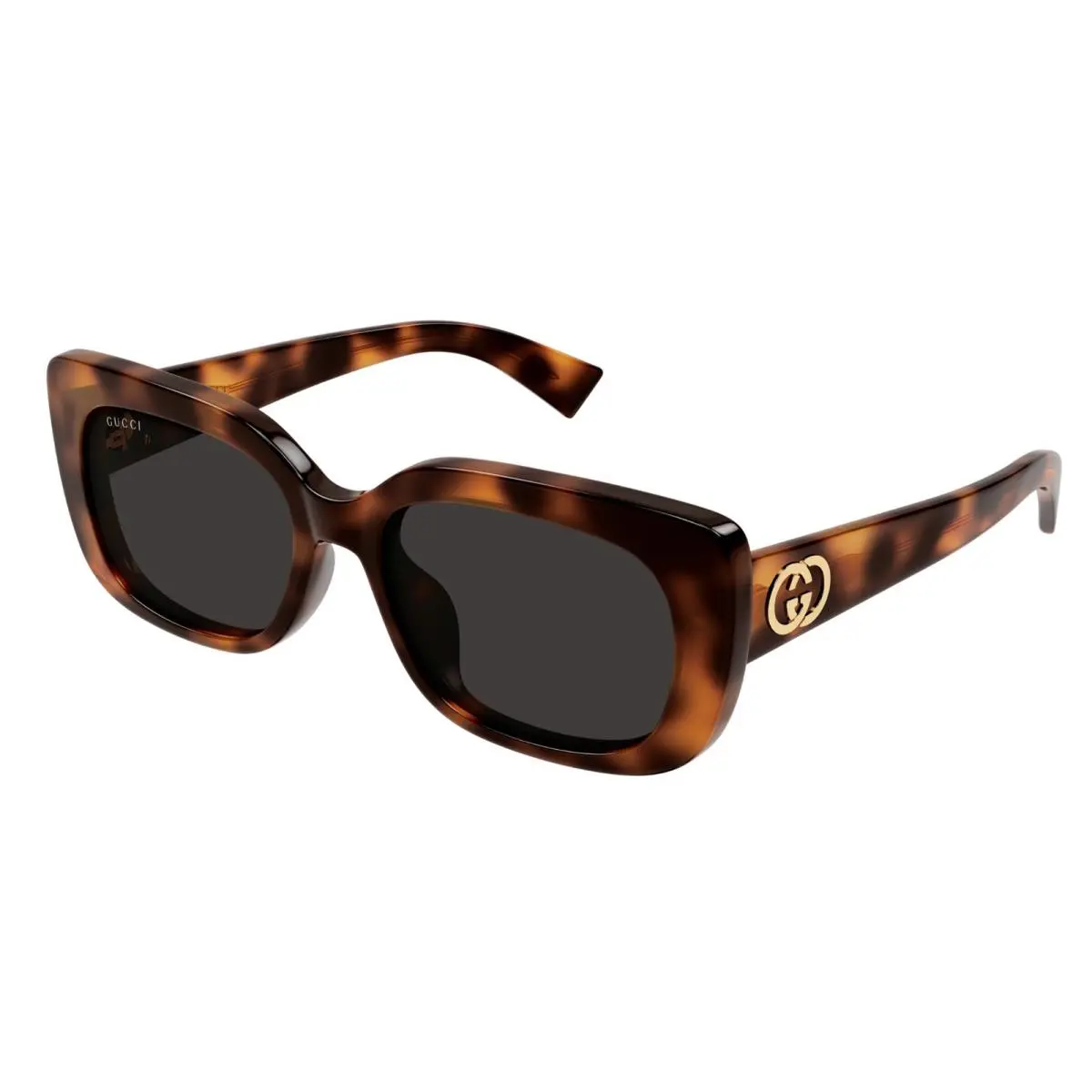 GG1979SK 002 Havana Grey 55 mm Rectangular Squared Women`s Sunglasses by Gucci