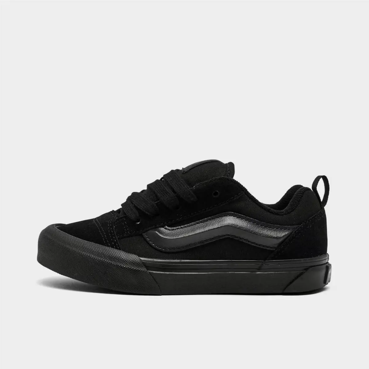 Little Kids` Vans Knu Skool Casual Shoes Suede/canvas Triple Black 00EB9GDY 001
